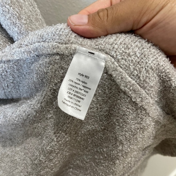 Barefoot Dreams Cozy Chic Lite Island Wrap Cardigan Gray - Picture 5 of 7